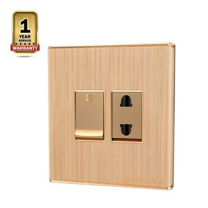 2 Pin Socket + Switch (Gang Switch Super Star Kito Series)
