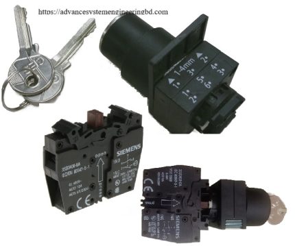 Siemens 3SB3 Series Contact Block, 1 NO + 1 NC with key